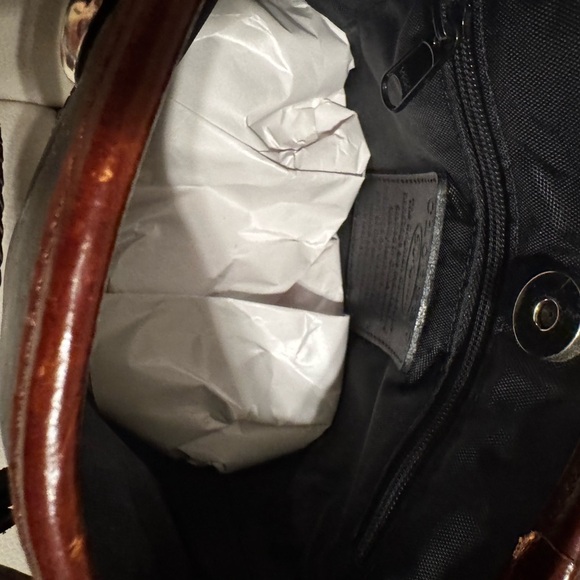 Elegant Black and Brown Brighton Handbag with Heart Accents - Picture 11 of 11